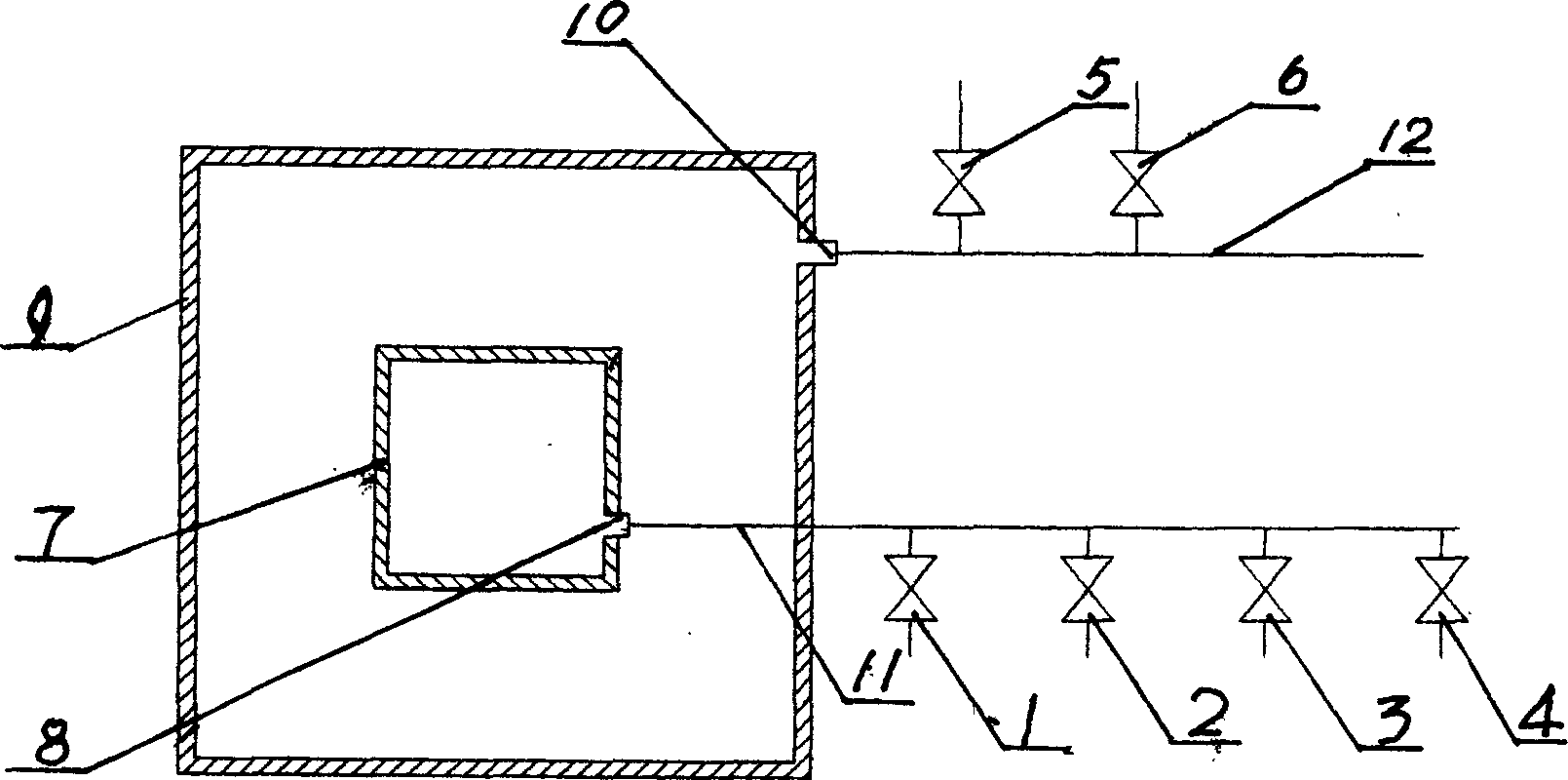 Inflation cell evacuation helium test and insulated medium filling technical method