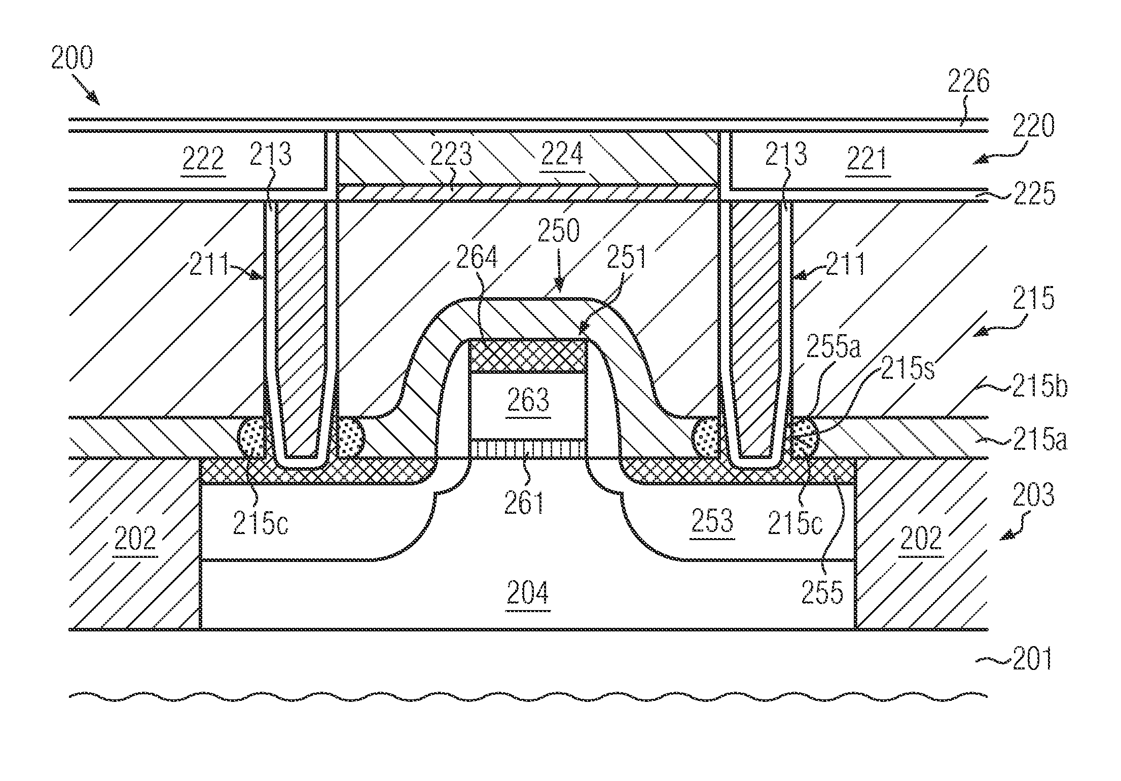 Semiconductor device comprising contact structures with protection layers formed on sidewalls of contact etch stop layers