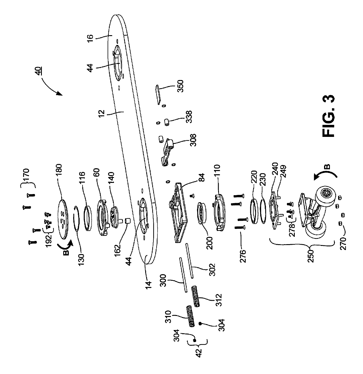 Roller board with one or more user-maneuverable trucks and north-seeking return mechanism