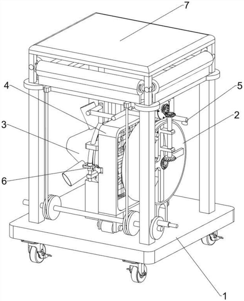 Air filtering and purifying device for producing modified starch