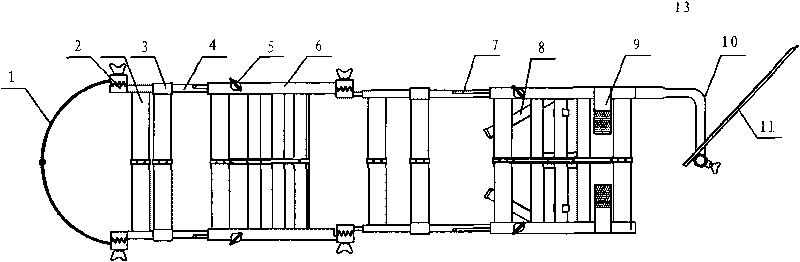 Portable combined type fixing device for first aid of limb fracture