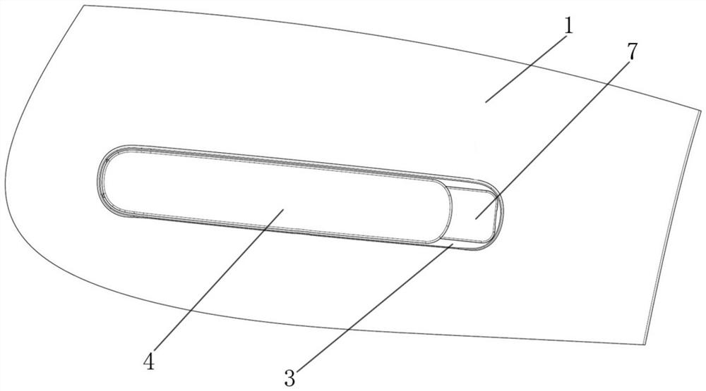 Hidden outward-opening handle structure