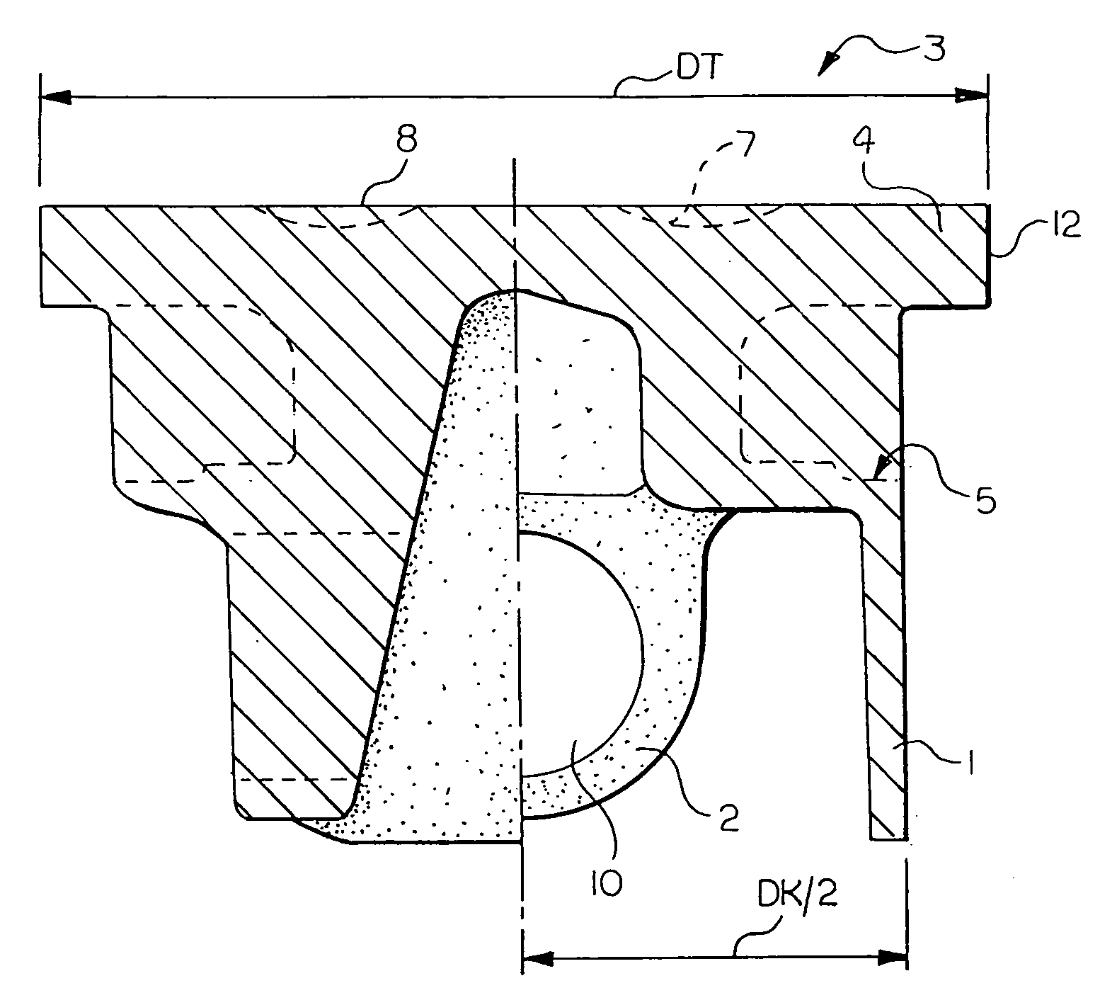 One-piece steel piston