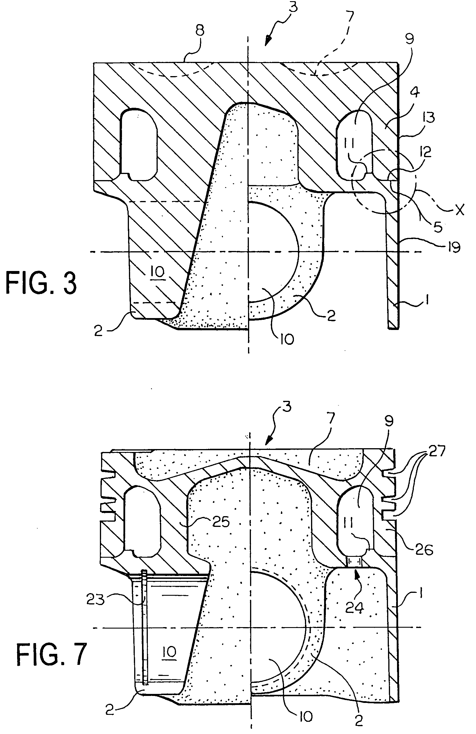 One-piece steel piston