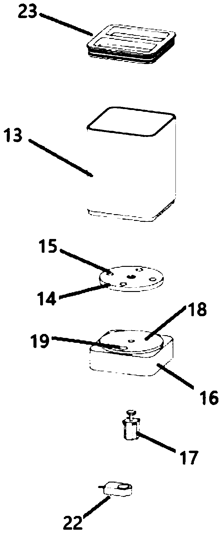 Medicine storage, distribution and throwing device for household automatic wisdom medicine box