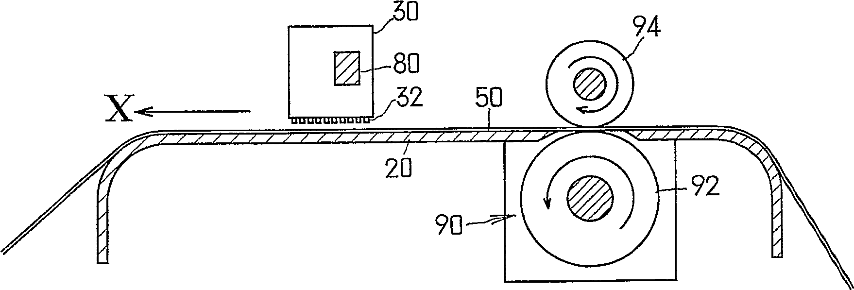 Ink jet printer using UV ink