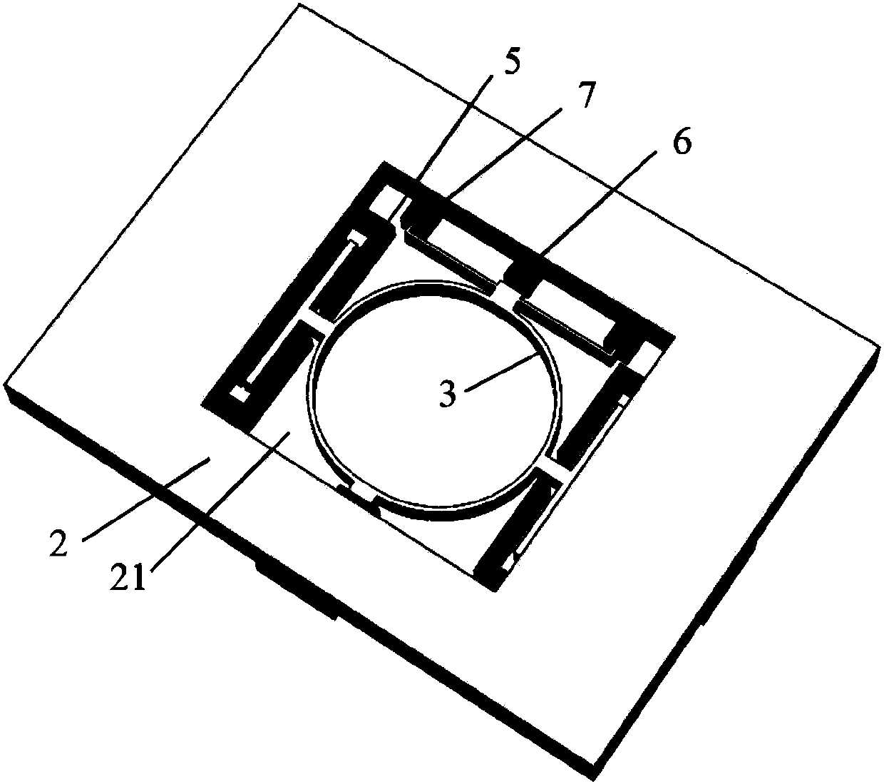 Micro-resonance electrometer based on bending beams having single free ends and charge detection method