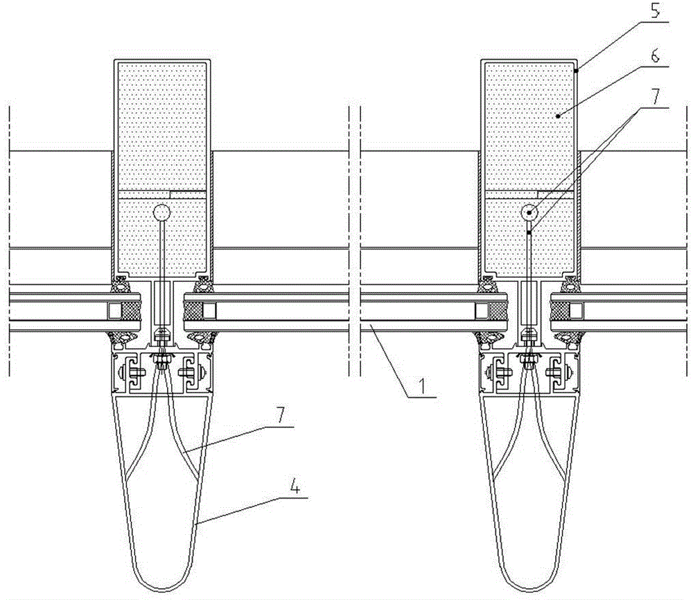 Curtain wall capable of adjusting room temperature