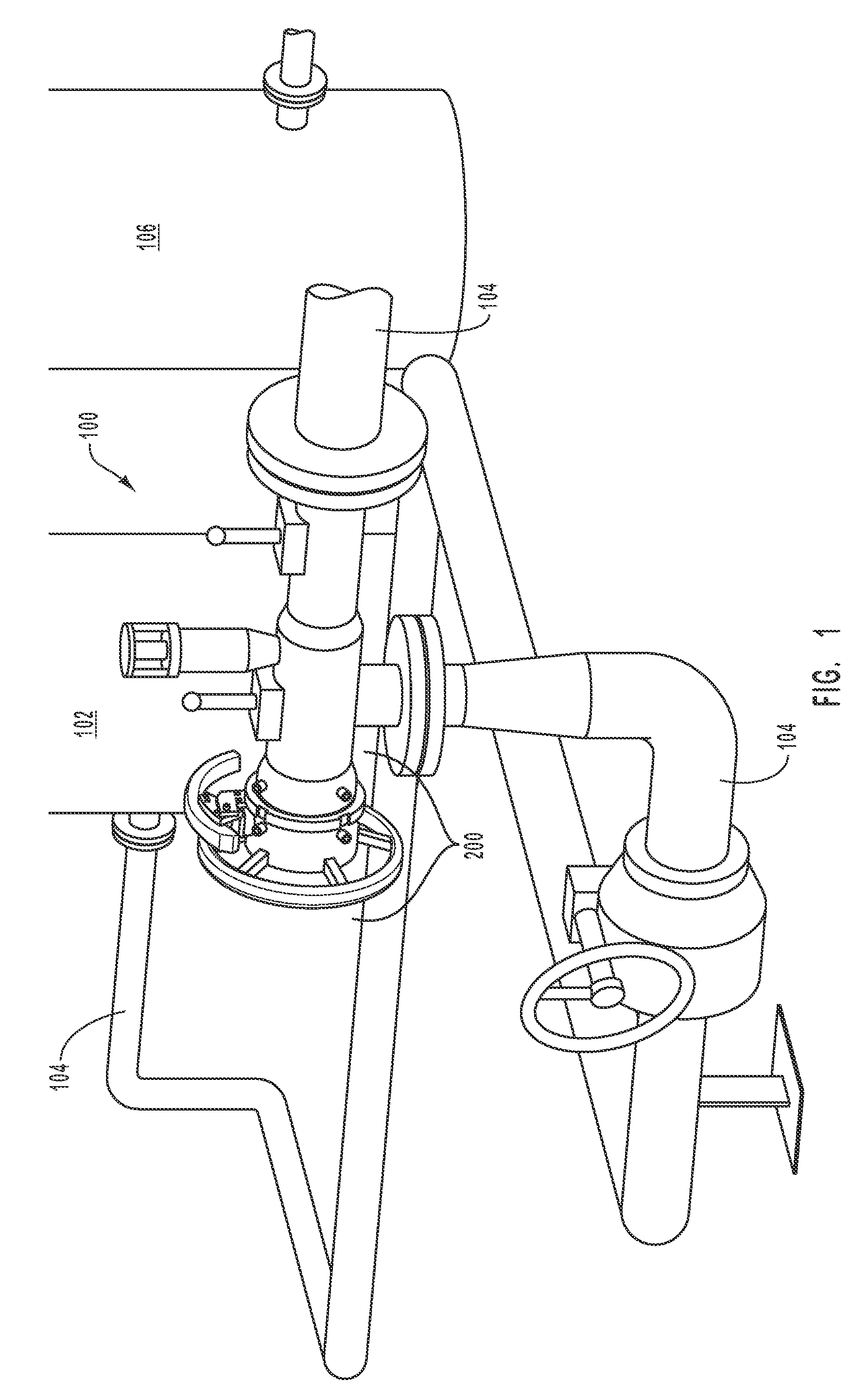 Fluid system coupling with pivoting handle actuating member