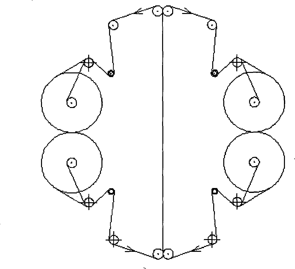 Vacuum magnetron sputtering coil film coating apparatus