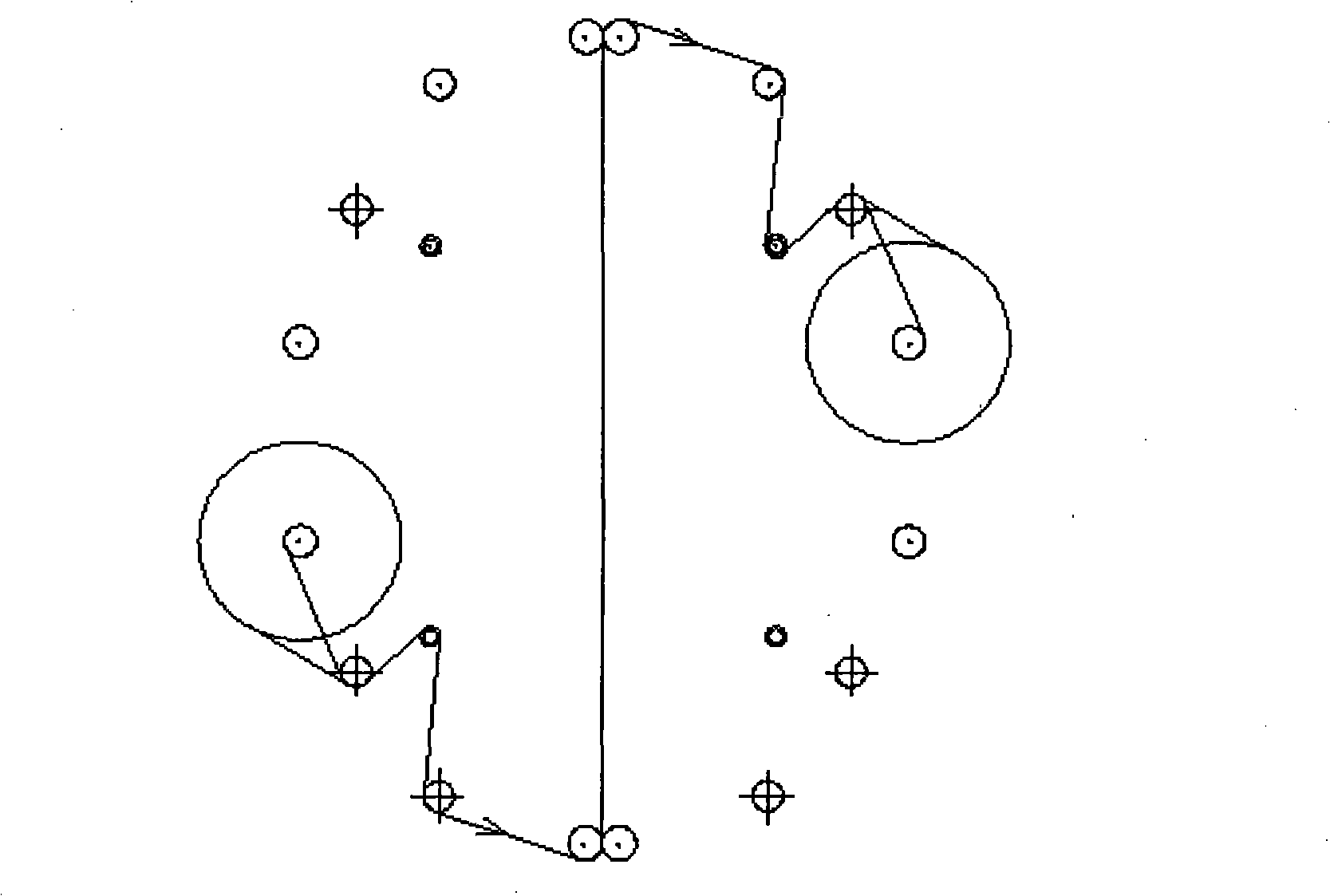 Vacuum magnetron sputtering coil film coating apparatus