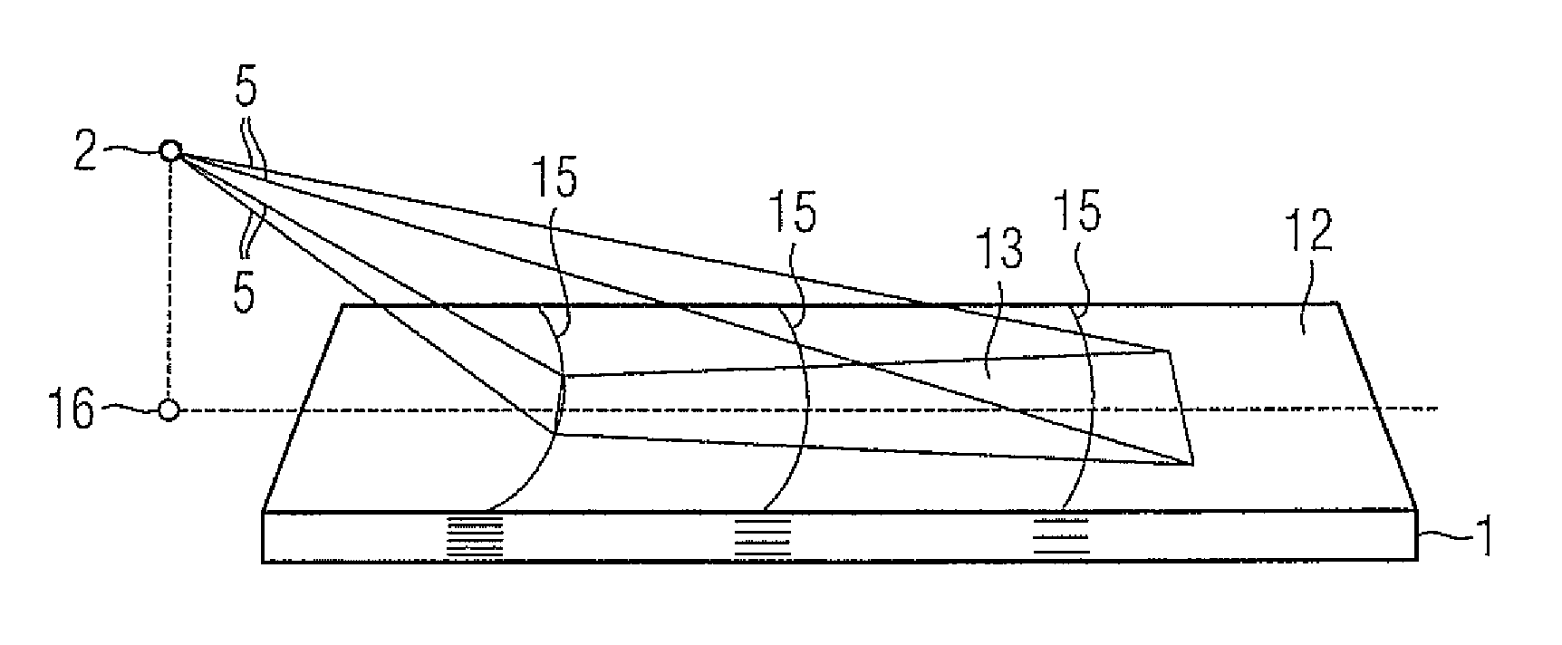 X-ray radiator to generate quasi-monochromatic x-ray radiation, and radiography x-ray acquisition system employing same