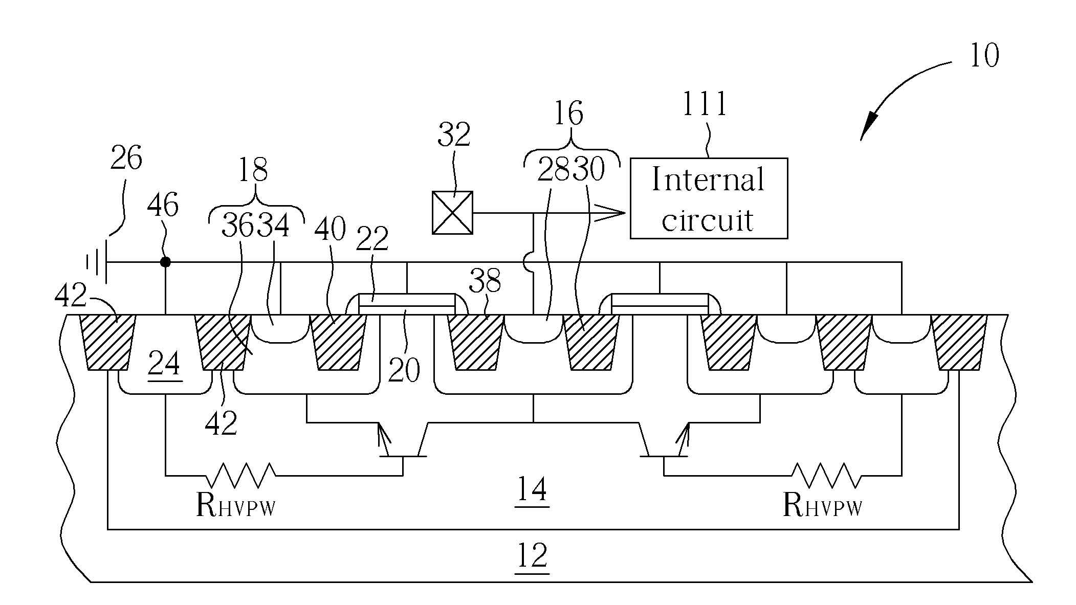 ESD protection device structure