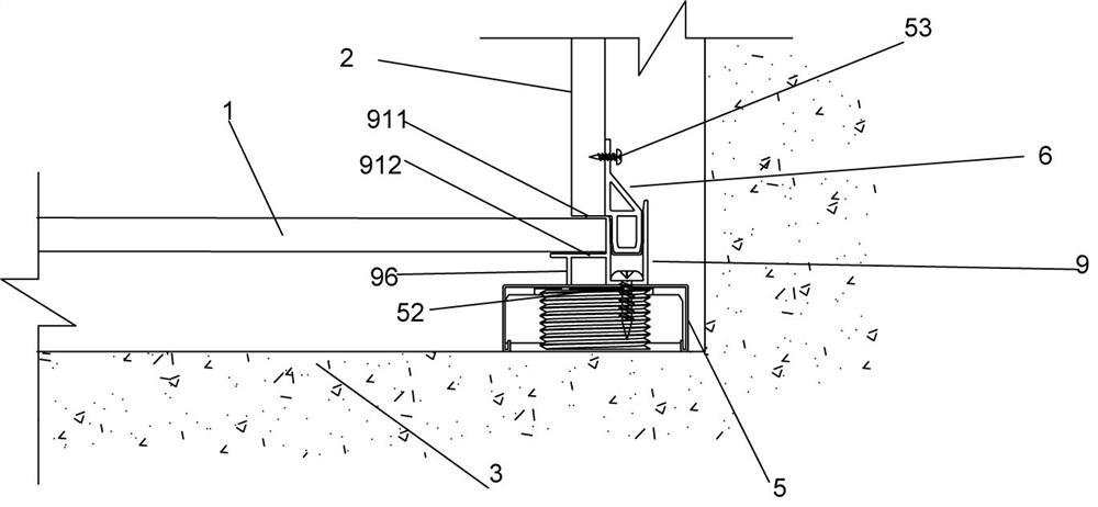 Internal corner connecting structure and mounting method