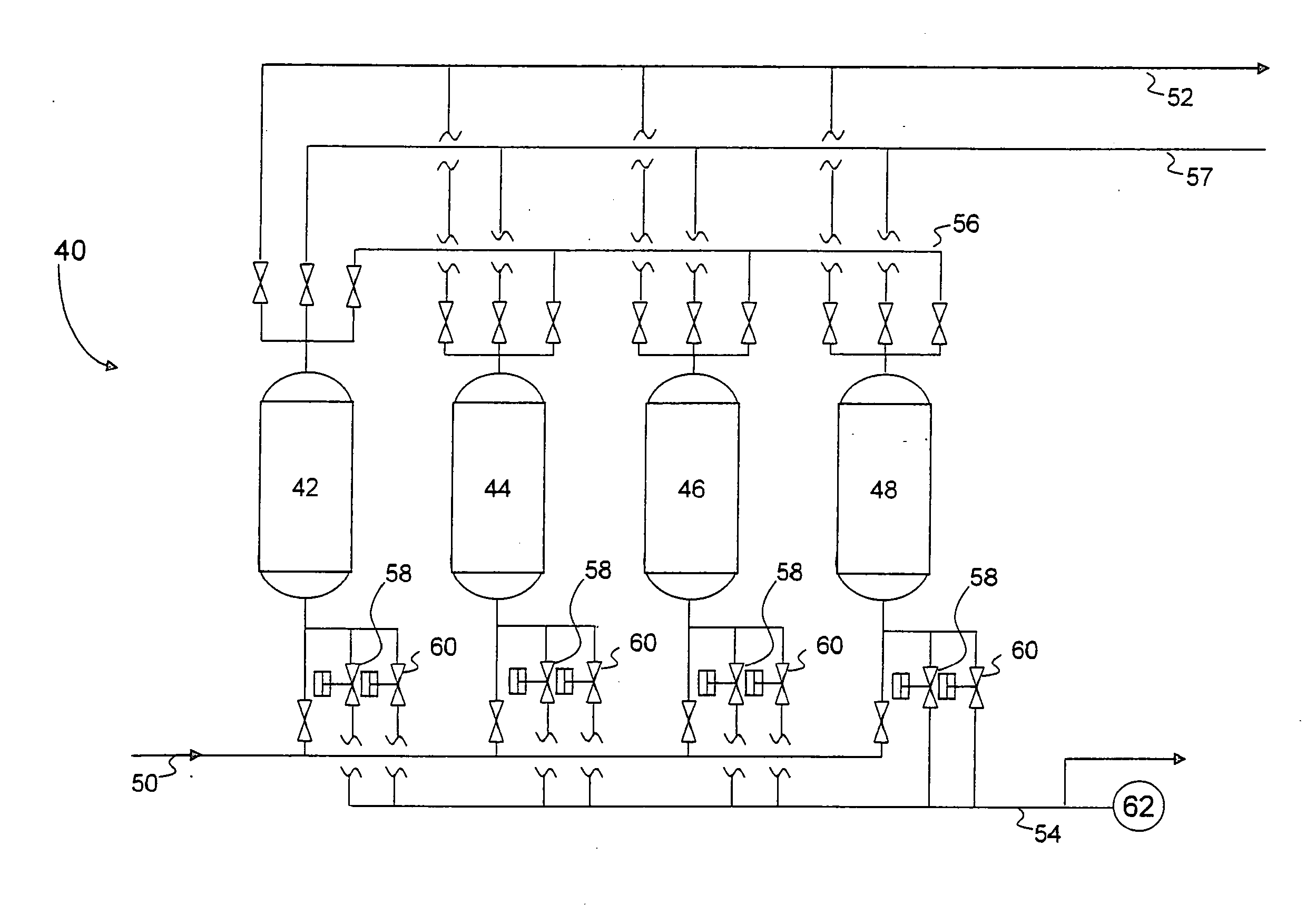 Staged Blowdown of Adsorbent Bed