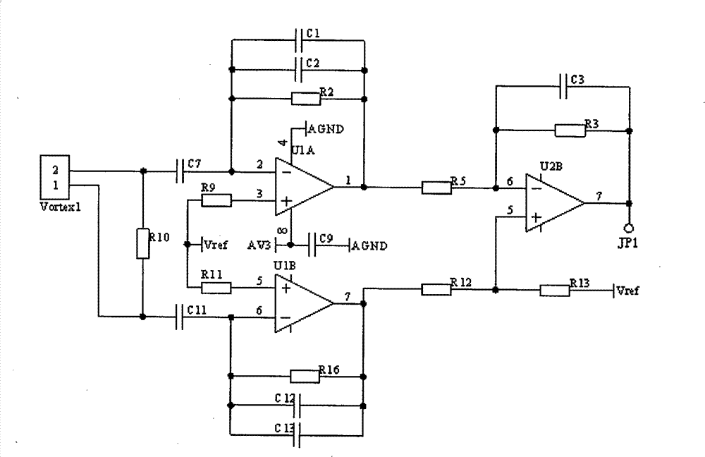 Improved low power consumption two-wire system vortex shedding flowmeter