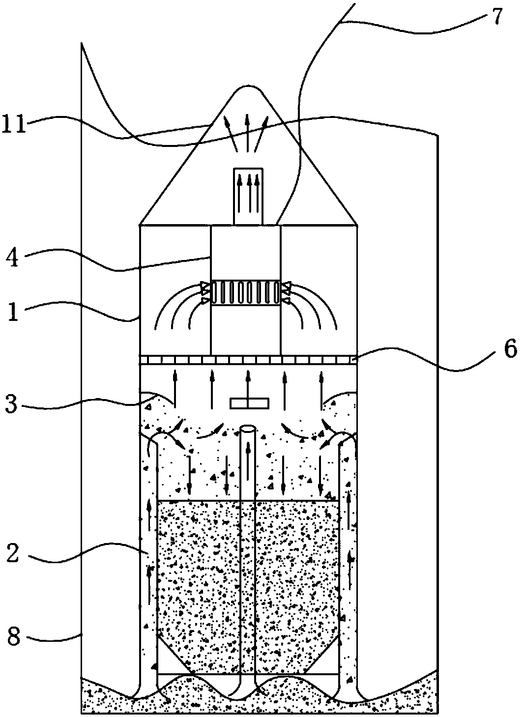 Sucking-in type slag removing machine