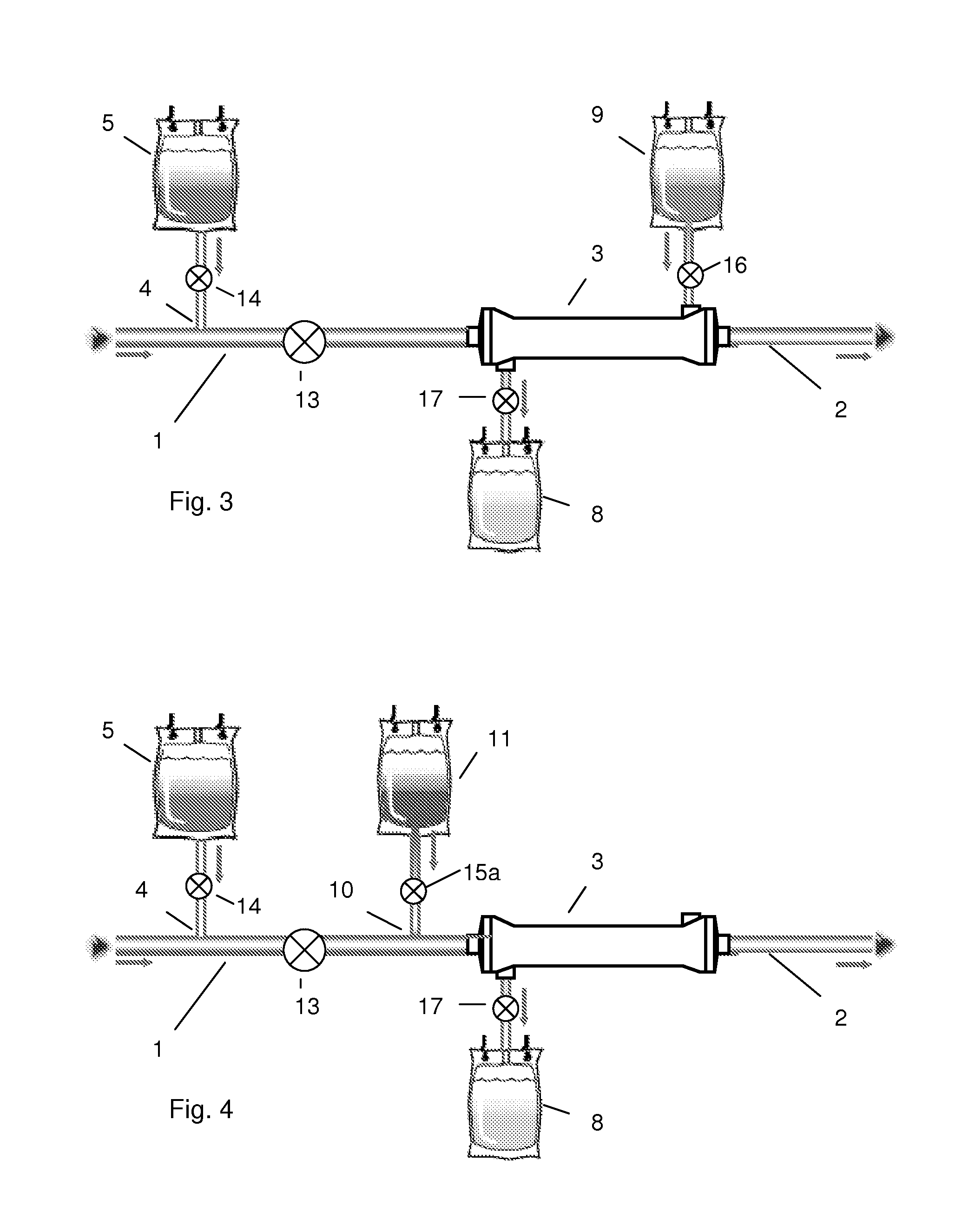 Multipart fluid system and a system for regional citrate anticoagulation in an extracorporeal blood circuit