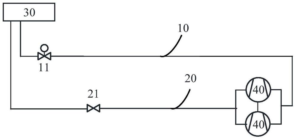 Motor cooling device, motor cooling control method and device and water chilling unit