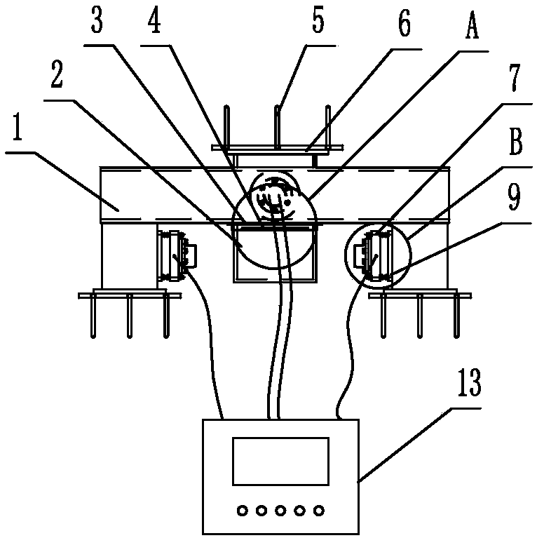 Bridge multi-directional anti-seismic force-measuring limiting device