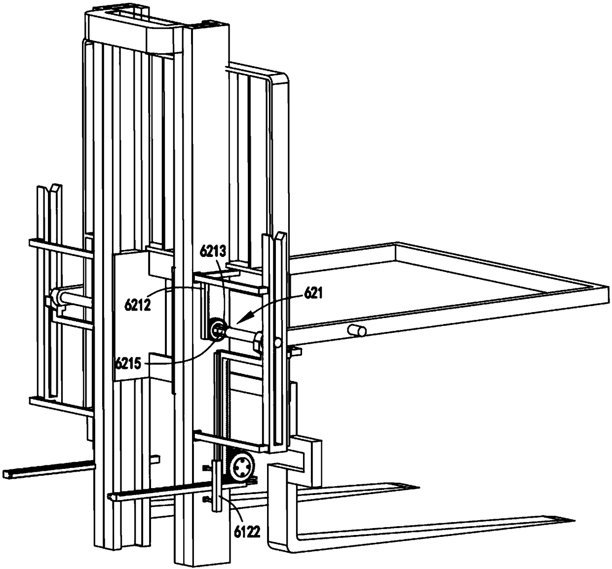 Stable cargo transporting forklift