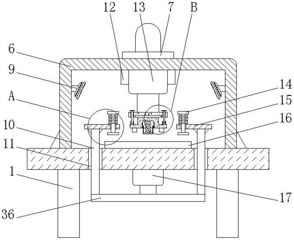 Vamp pressing mechanism for processing sports shoes