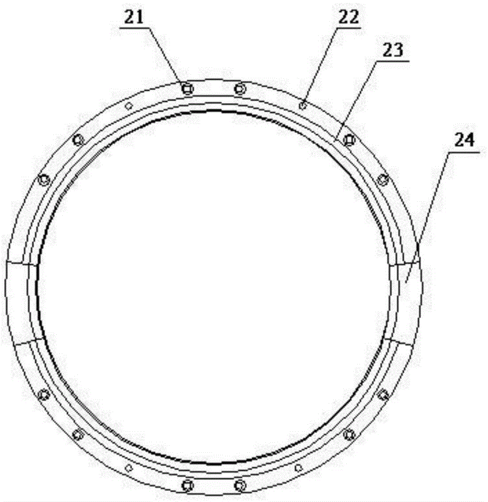 Large-caliber vacuum sealing optical window component