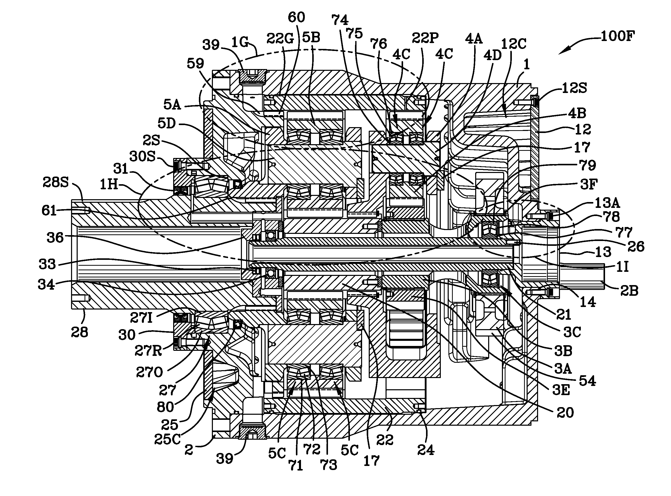 Roadheader gearbox