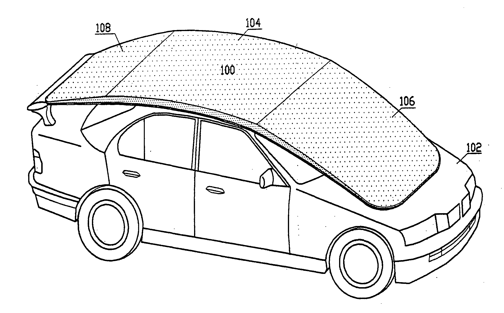 Retractable vehicle shade for tropical and cold climates