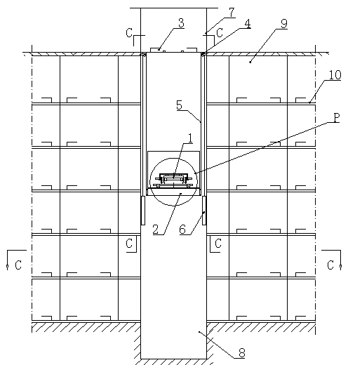 Underground intelligent stereo automatic parking garage built in urban downtown area