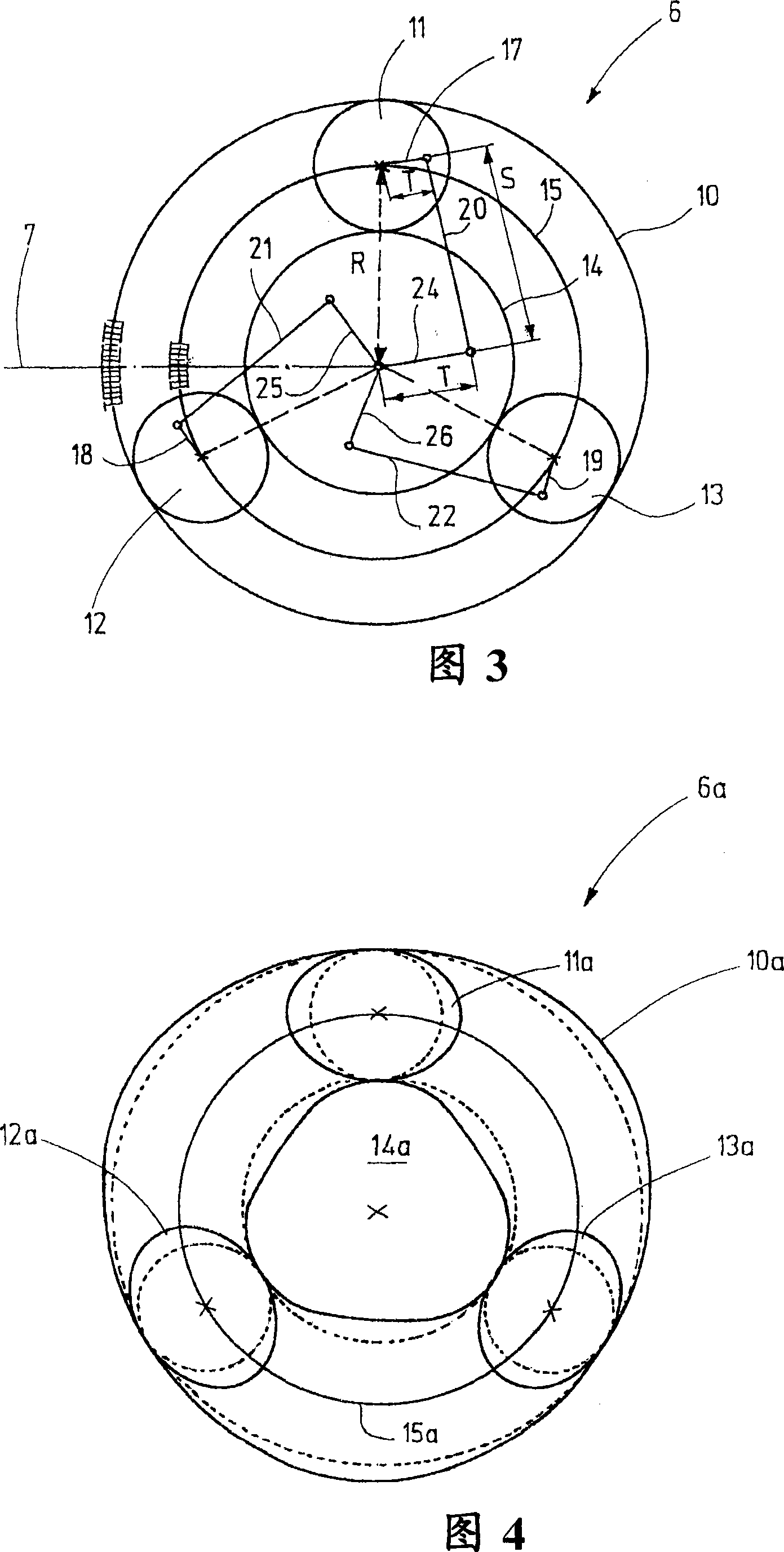 Gear mechanism for a heald shaft drive