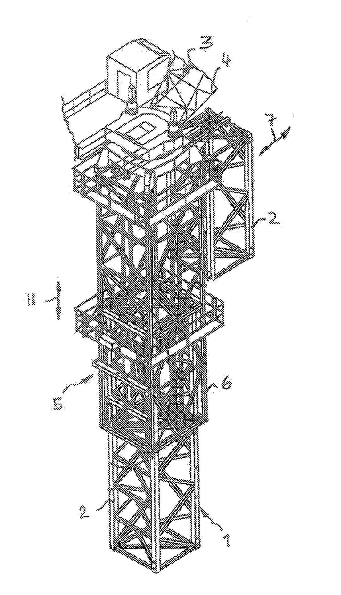 Climbing device for a tower crane