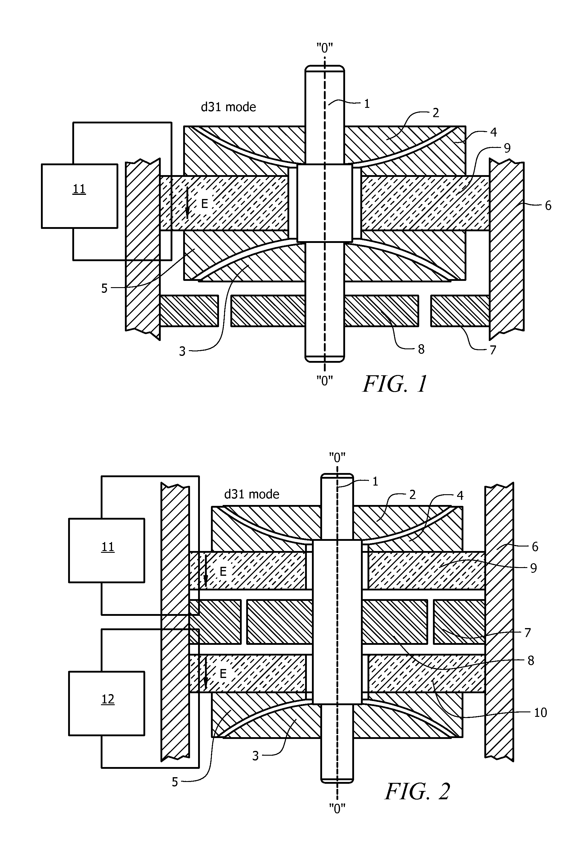 Electric motors and generators with opposing non-contact piezoelectric bearing supports