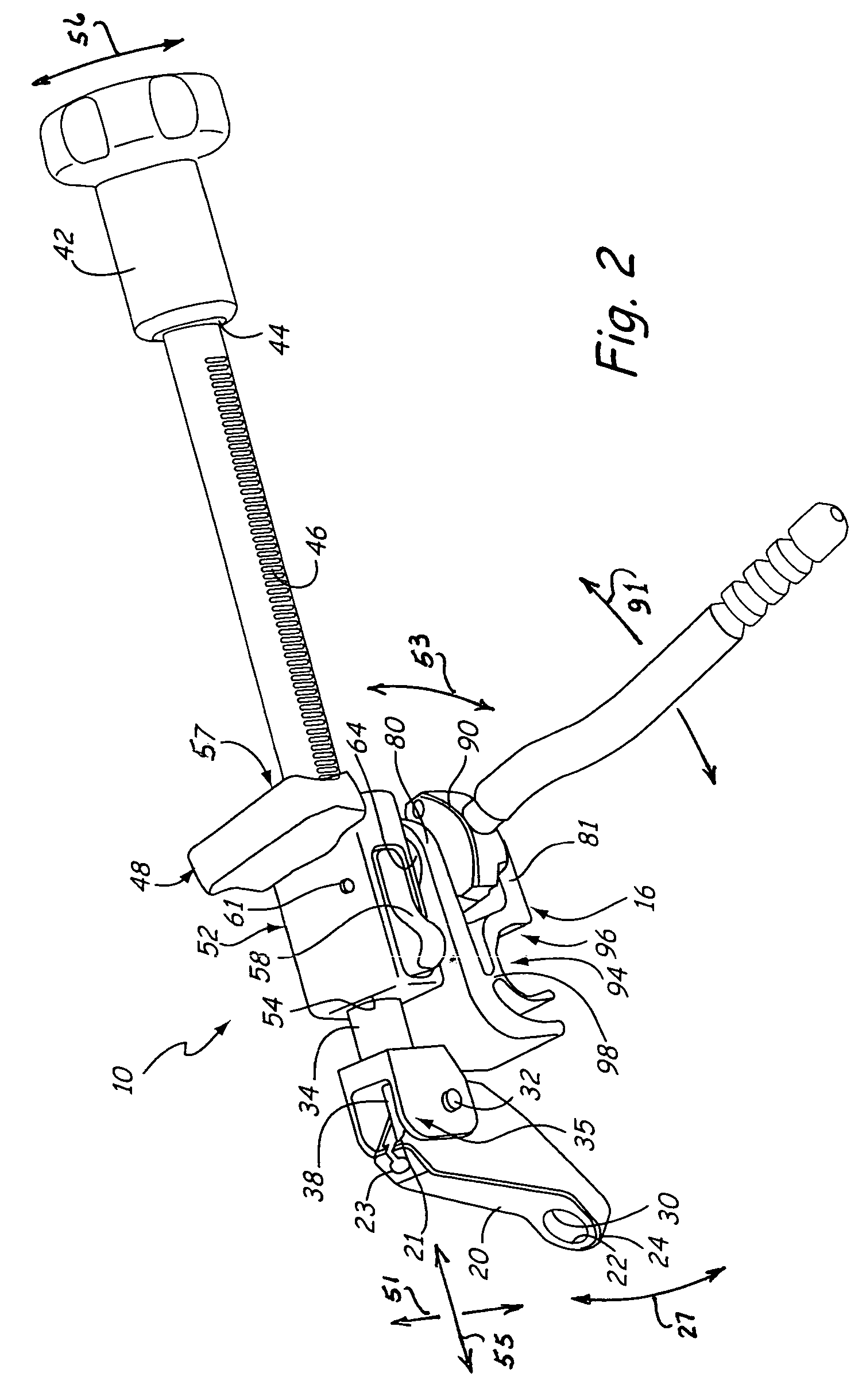 Articulated retractor blade holder