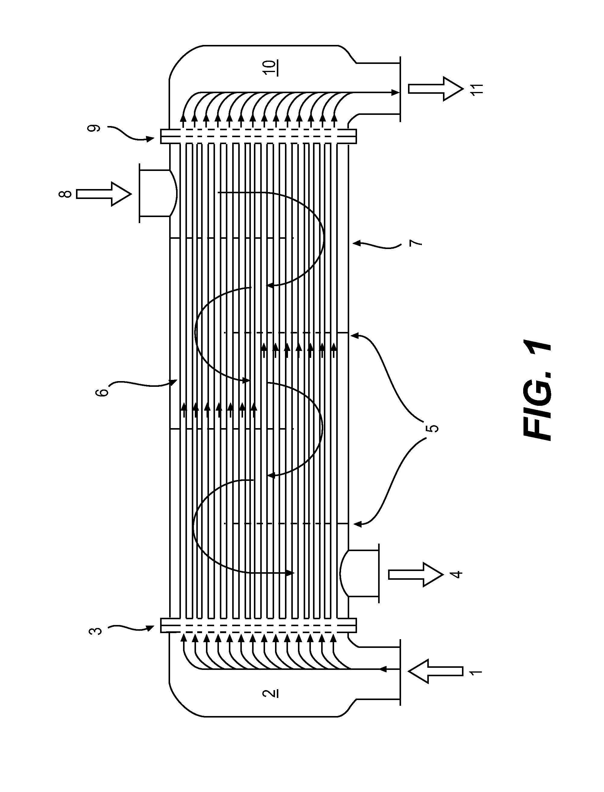 Cleaning system for tube and shell heat exchanger