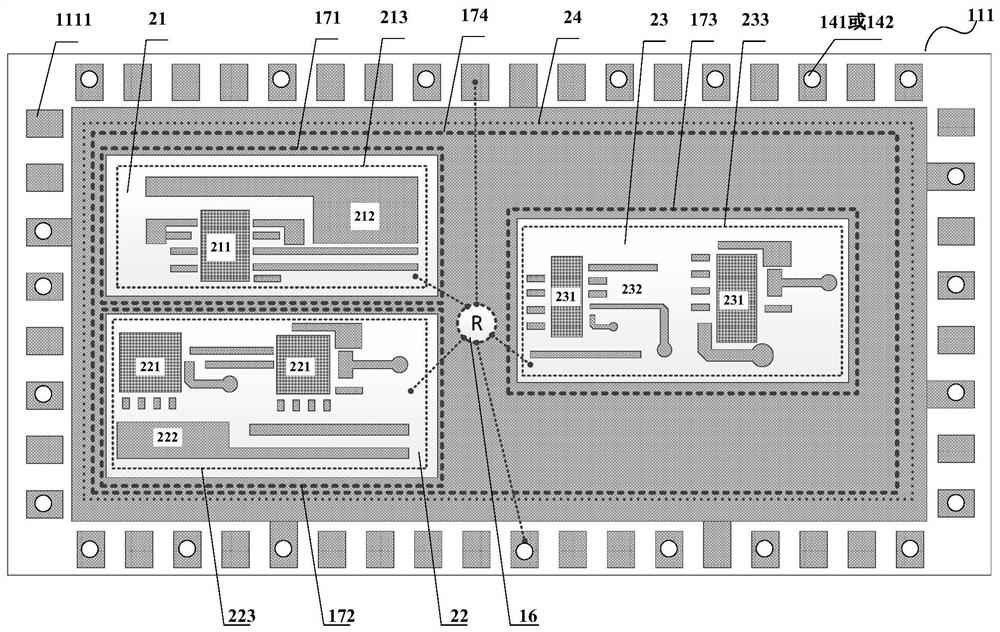 Six-layer wiring LCP packaging substrate, manufacturing method and multi-chip system-in-package structure