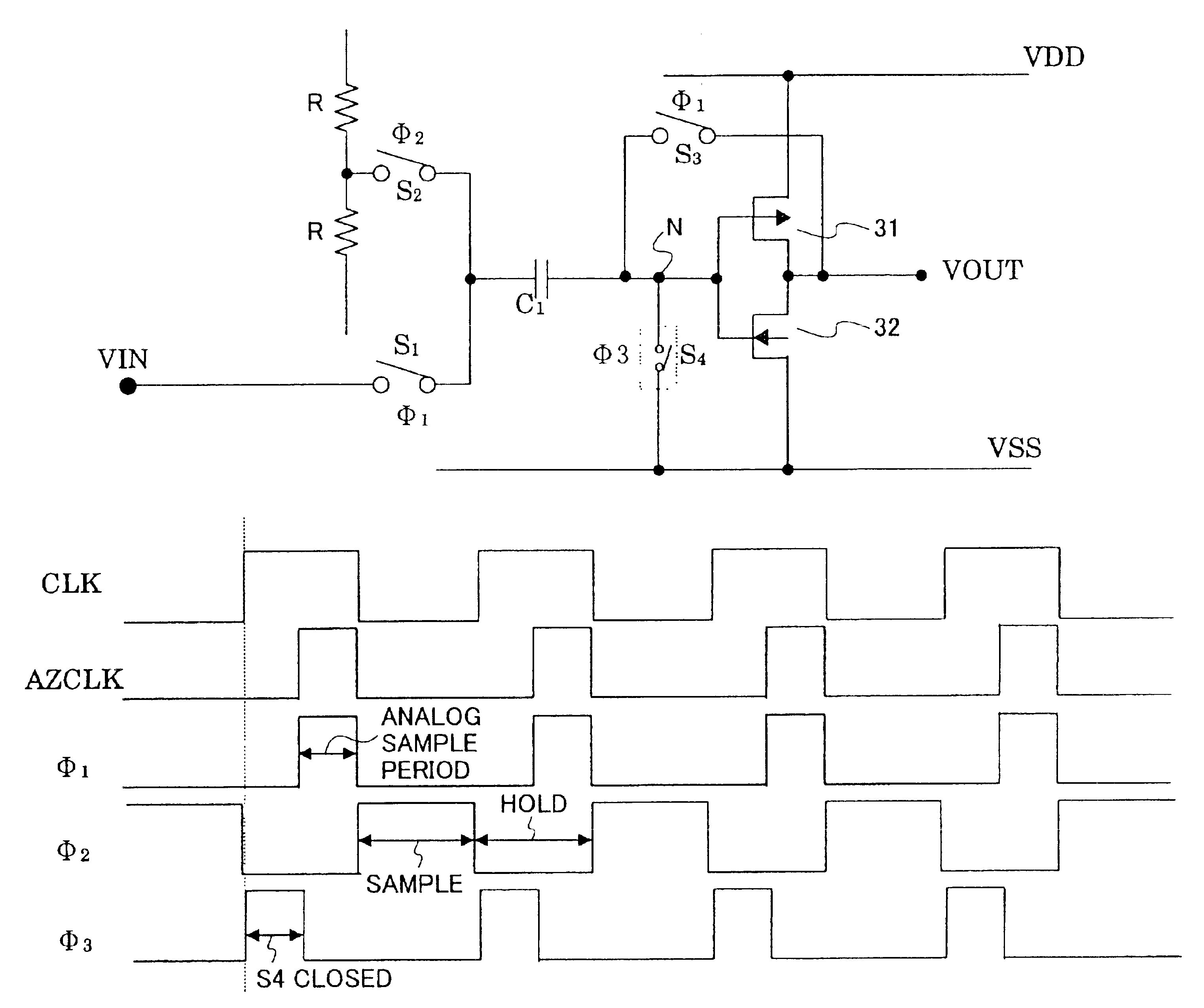 A/D converter with reduced power consumption