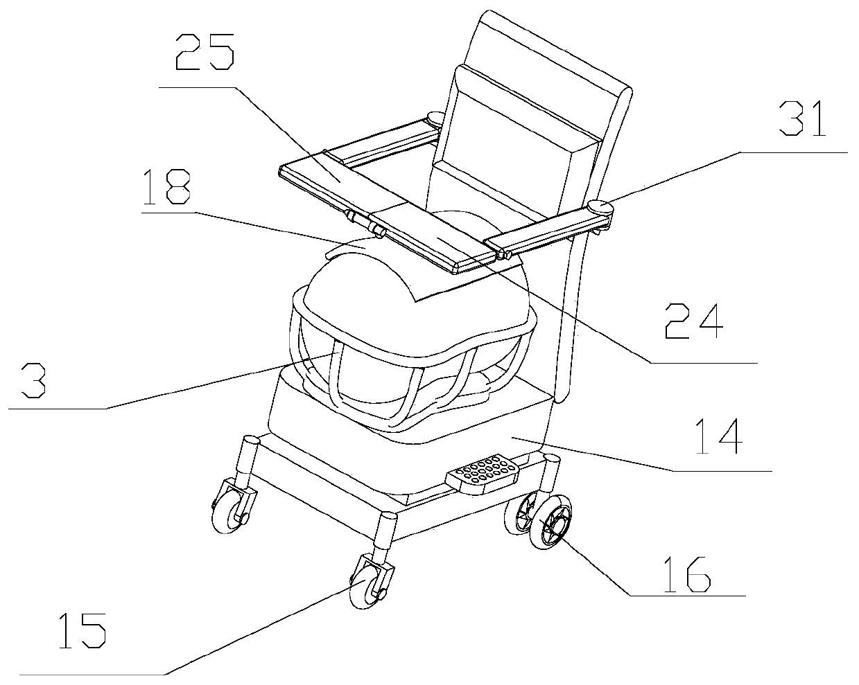 Multifunctional midwifery chair