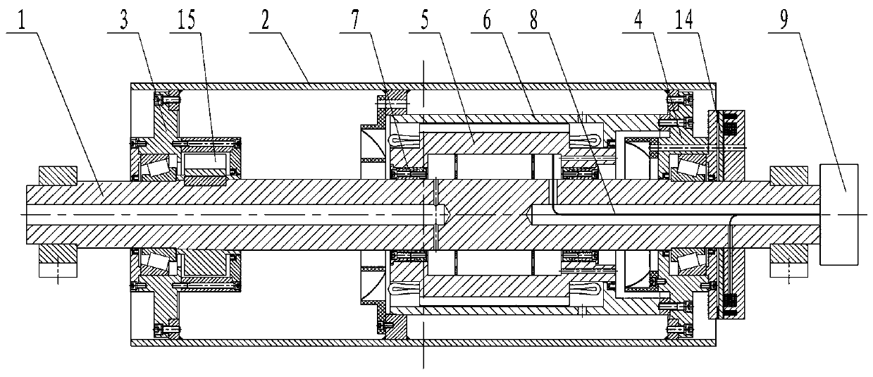 Air cooled structure permanent magnetic full-electric drive roller