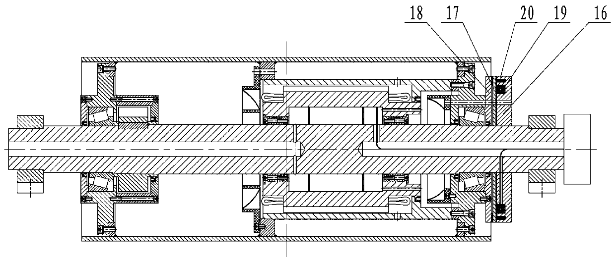 Air cooled structure permanent magnetic full-electric drive roller