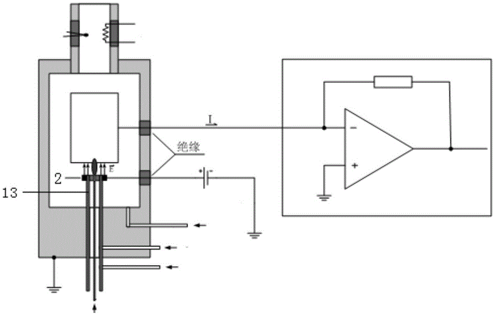 Hydrogen flame ionization detector and working method thereof