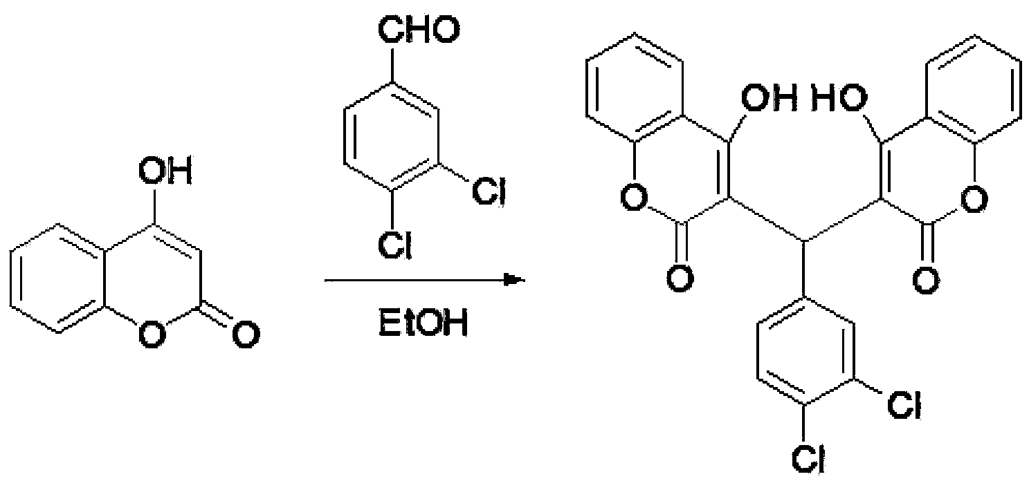 3,3'-(3,4-dichlorobenzylidene)-bis-4-hydroxycoumarin and application thereof in preparation of medicine for resisting multi-drug resistant bacteria