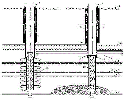 One-hole grouting and filling dual-purpose method implemented by aid of ground gas extraction drill holes