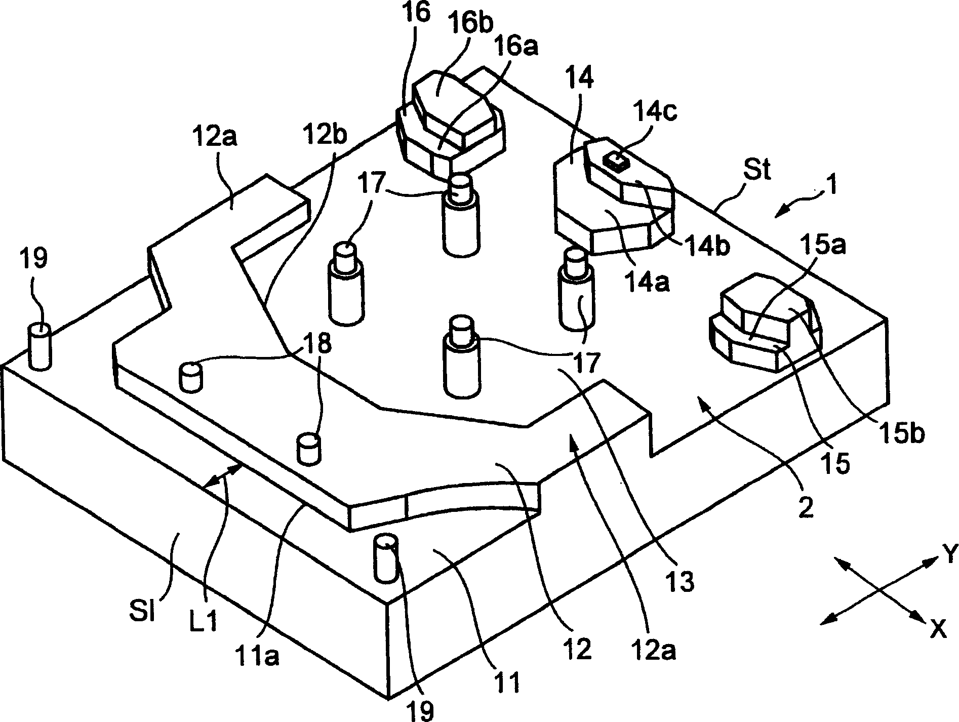 Magnetic head device with magnetic head sliding block and disc device using magnetic head device