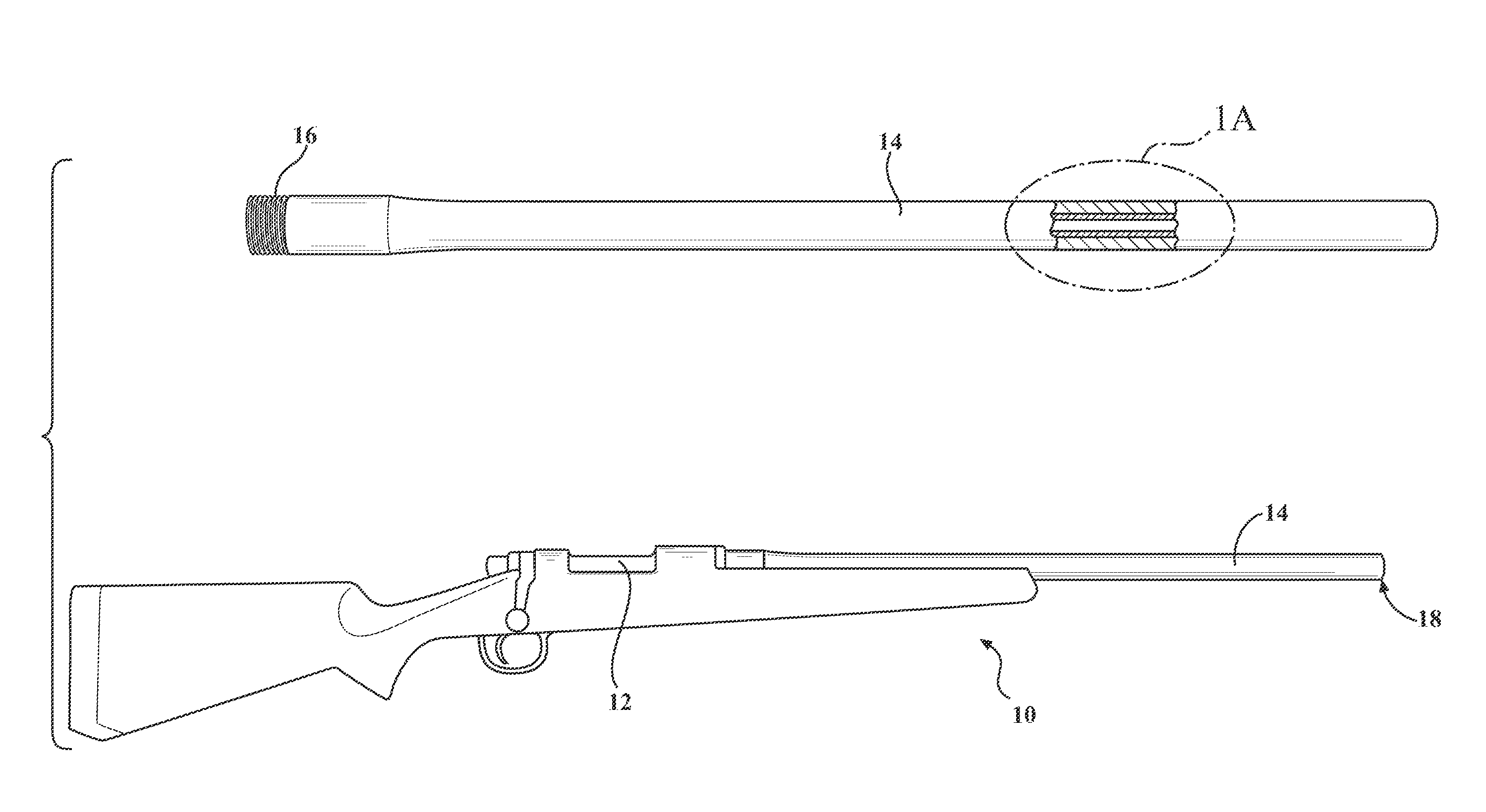 High temperature composite projectile barrel