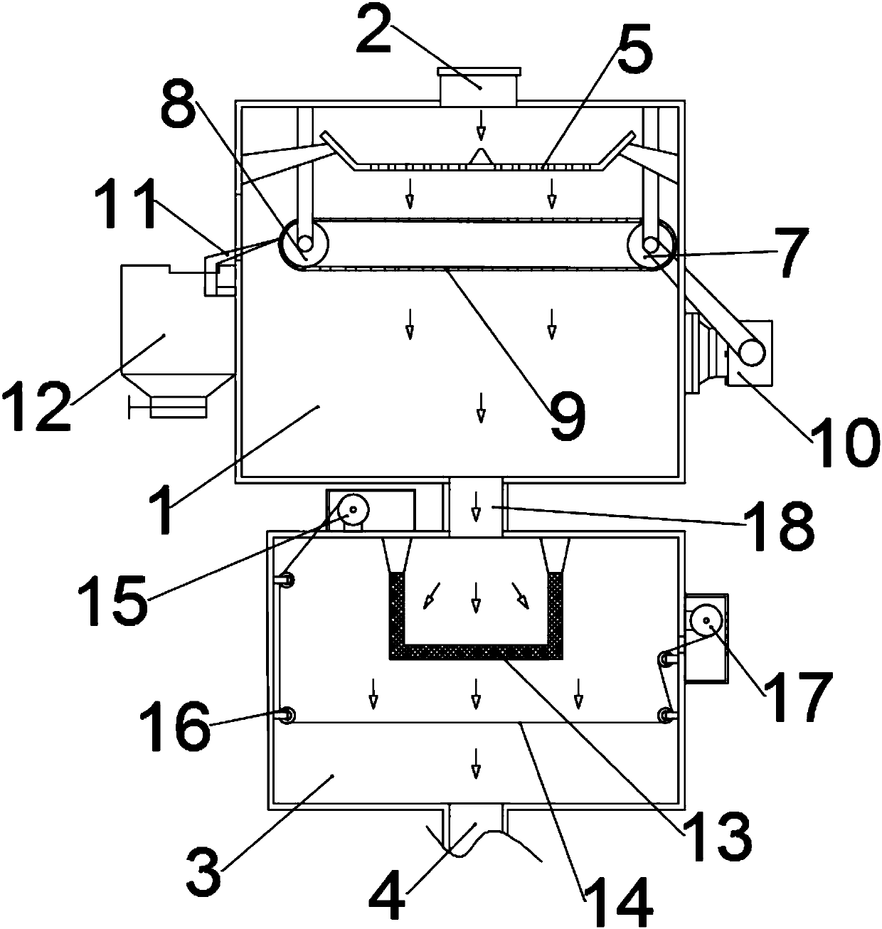 Pretreatment device for removing waste sundry goods from coal chemical industry wastewater