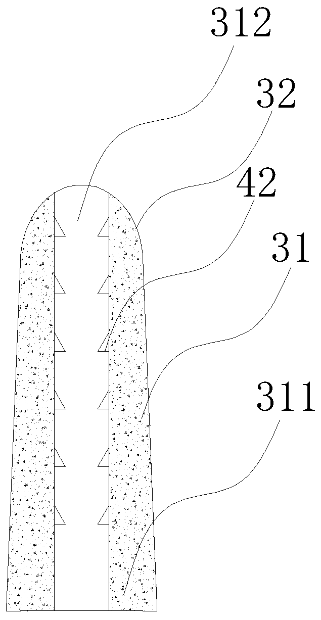 Split type biological suppository for anal fistula treatment