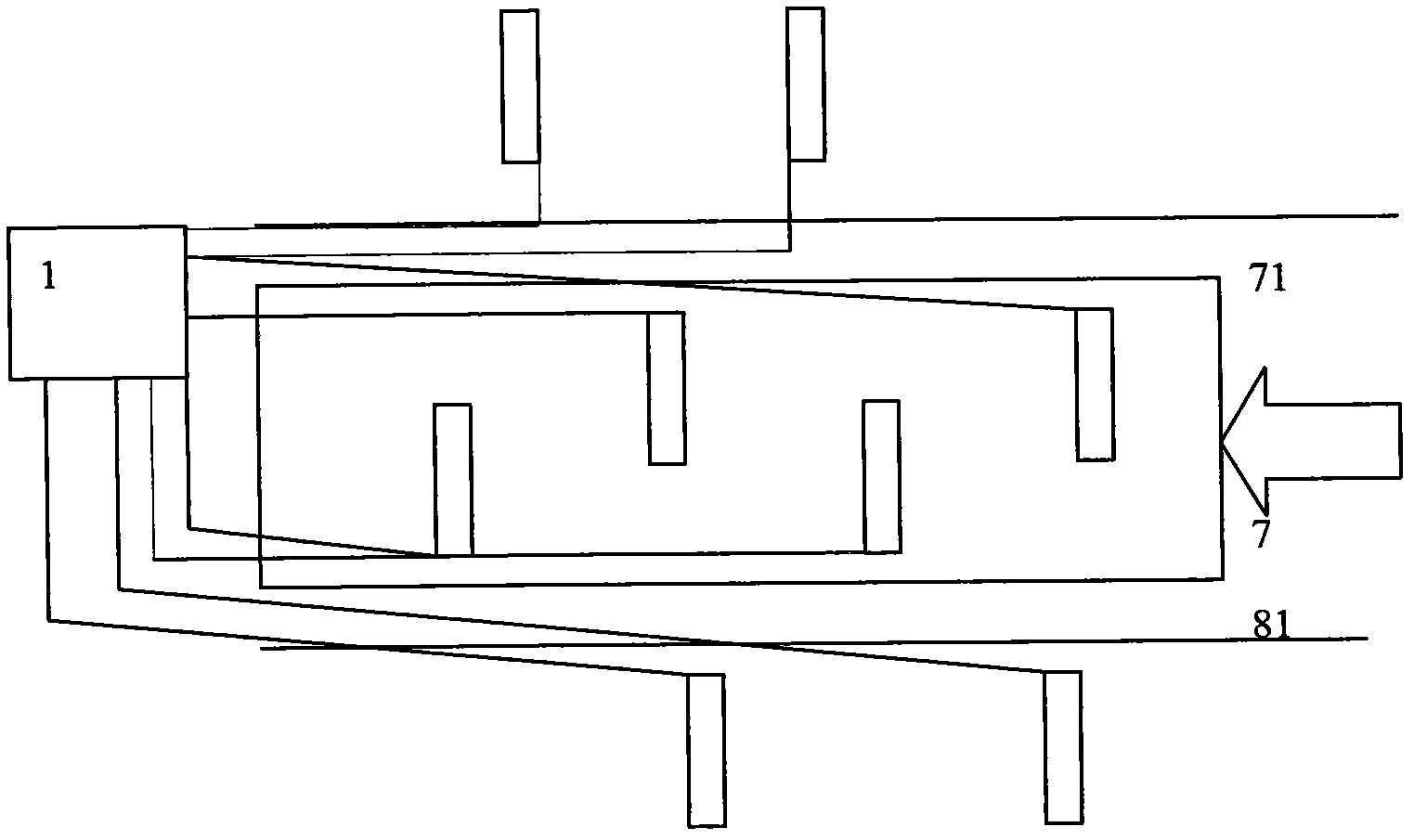 Small mine earthquake monitoring system and radio-detector arrangement method