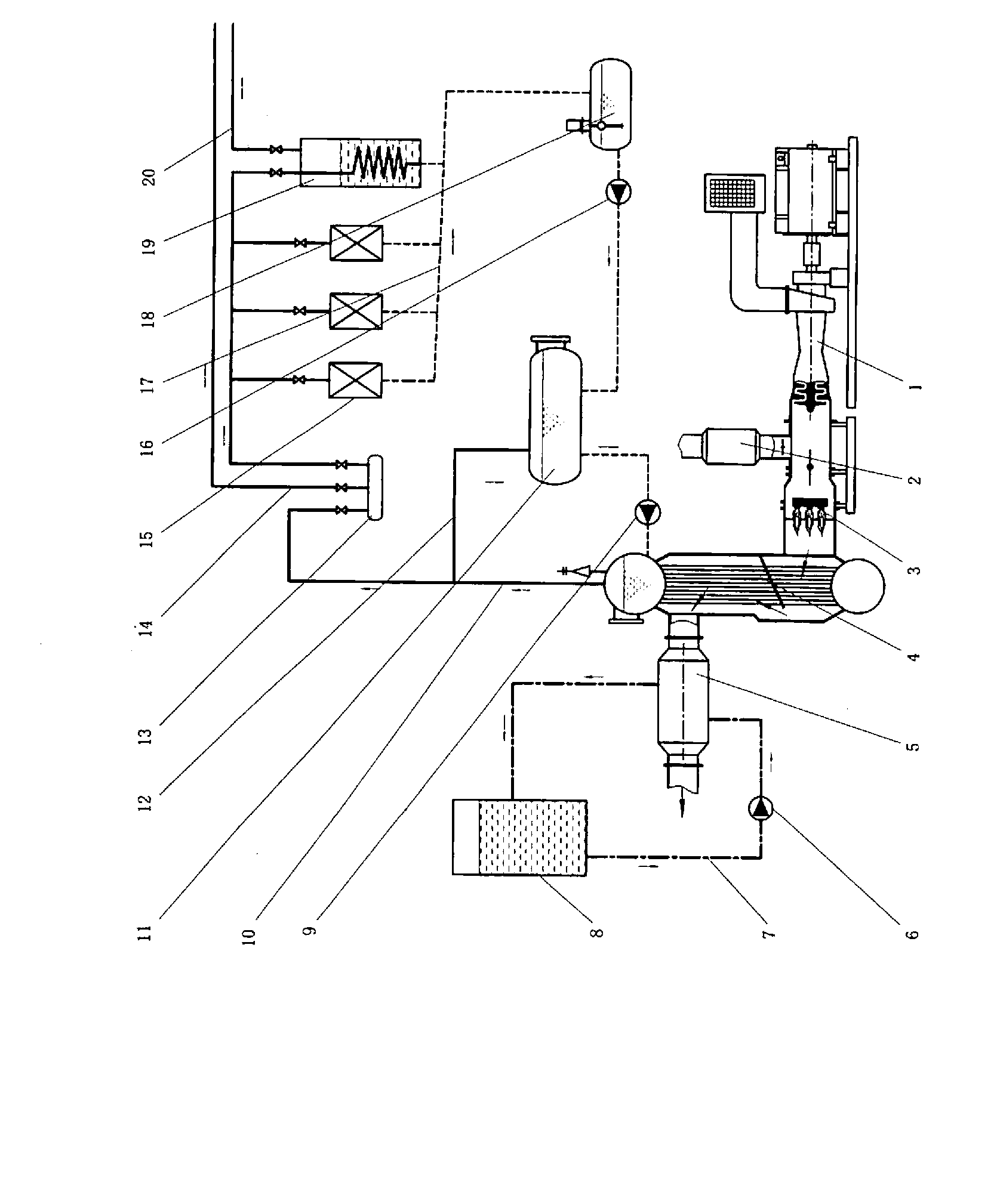 Closed heating system for cogeneration of gas turbine generator set