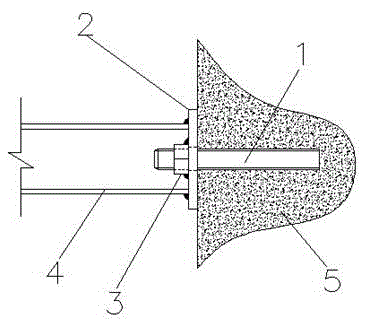 Rigid wall connection part of scaffold